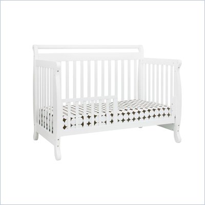 DaVinci Emily 4-in-1 Convertible Wood Crib Nursery Set w/ Toddler Rail in White