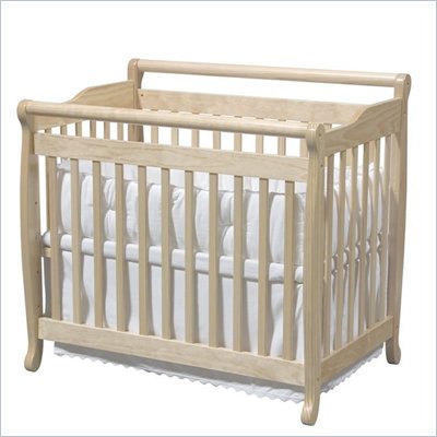 DaVinci Emily Mini 2-in-1 Convertible Wood Baby Crib in Natural 