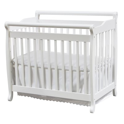 DaVinci Emily Mini 2-in-1 Convertible Wood Baby Crib in White
