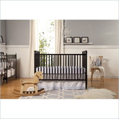 DaVinci Jenny Lind 3-in-1 Stationary Convertible Wood Crib in Ebony