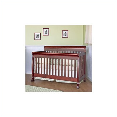 DaVinci Kalani 4-in-1 Convertible Crib Nursery Set w/ Toddler Rail in Cherry