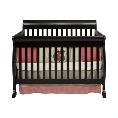 DaVinci Kalani 4-in-1 Convertible Wood Baby Crib w/ Toddler Rail in Ebony
