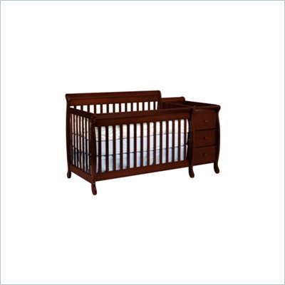 DaVinci Kalani Convertible 4-in-1 Baby Crib and Changer including Toddler Rail in Cherry