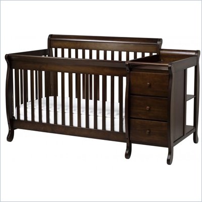 DaVinci Kalani Convertible 4-in-1 Baby Crib and Changer including Toddler Rail in Espresso