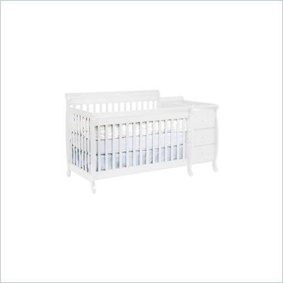 DaVinci Kalani Convertible 4-in-1 Baby Crib and Changer including Toddler Rail in White