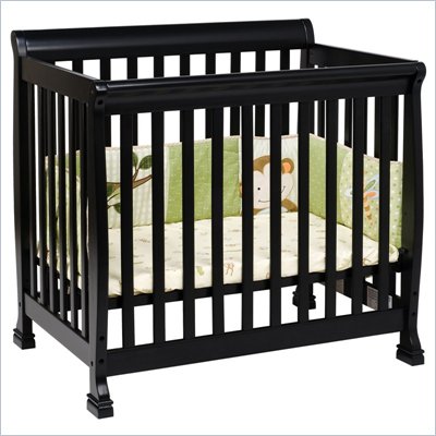 DaVinci Kalani Convertible Mini Wood Crib in Ebony Finish