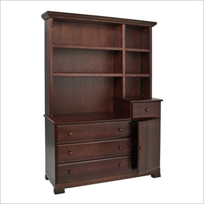 DaVinci Kalani 4 Drawer Combo Chest with Hutch in Espresso Finish