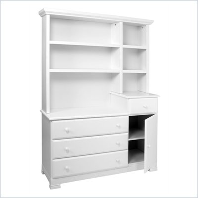 DaVinci Kalani 4 Drawer Combo Chest with Hutch in White Finish