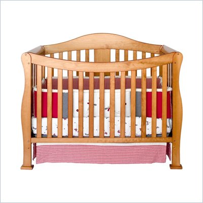 DaVinci Parker 4 in 1 Convertible Wood Baby Crib w/ Toddler Rail in Oak