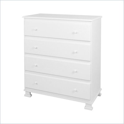 DaVinci Parker 4 Drawer Chest in White Finish