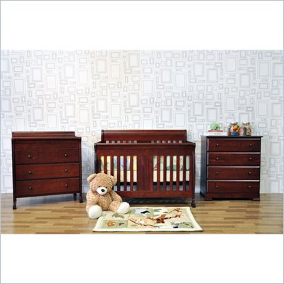 DaVinci Porter 4-in-1 convertible Crib in Cherry Including Toddler Rails