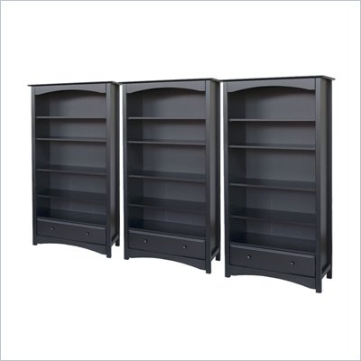 DaVinci Roxanne 5 Shelf Wall Bookcase in Ebony