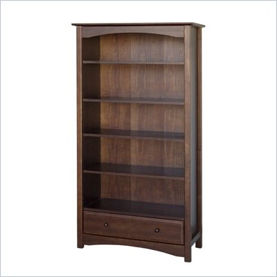DaVinci Roxanne 5 Shelf Wood Bookcase in Espresso