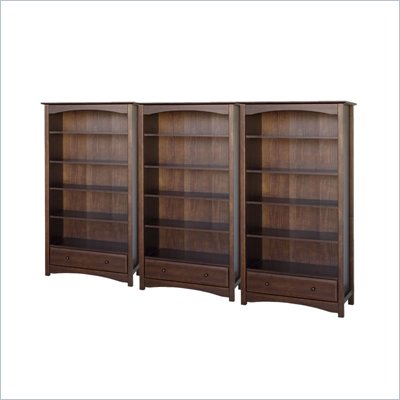DaVinci Roxanne 5 Shelf Wall Bookcase in Espresso