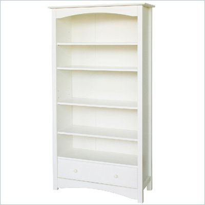 DaVinci Roxanne 5 Shelf Wood Bookcase in White
