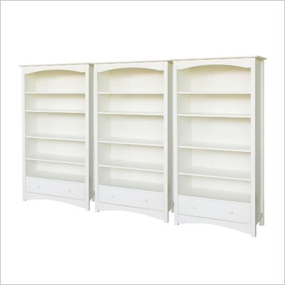 DaVinci Roxanne 5 Shelf Wall Bookcase in White