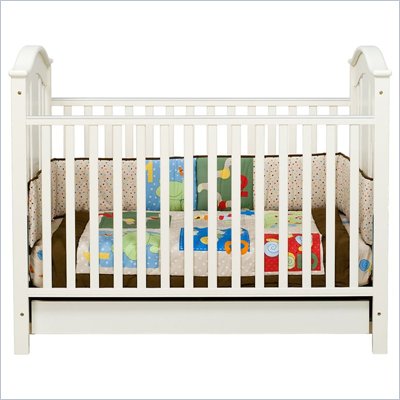 DaVinci Roxanne 3-in-1 Convertible Wood Baby Crib in Antique White
