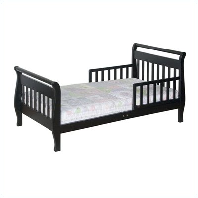 DaVinci Wood Sleigh Toddler Bed in Ebony