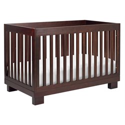 Babyletto Modo 3 in 1 Convertible Wood Crib with Toddler Rail in Espresso