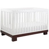 Babyletto Modo 3 in 1 Convertible Wood Crib in Two-tone White/Espresso