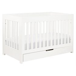 Babyletto Mercer 3 in 1 Convertible Wood Baby Crib in White