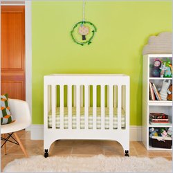 Babyletto Grayson Mini Crib with Pad in White Best Price