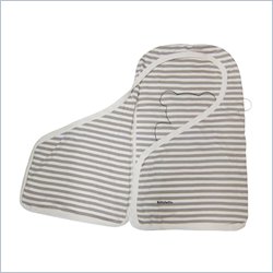 BabyLetto Snuggle Wrap in Taupe Broad Stripes