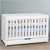 Babyletto Mercer 3 in 1 Convertible Crib in White with Mattress