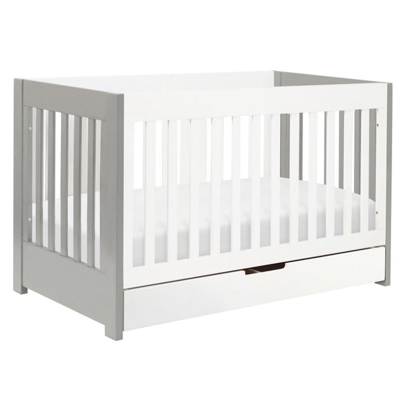 Babyletto Mercer 3 in 1 Convertible Baby Crib Grey & White