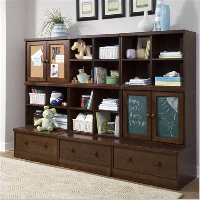 Babyletto Wooden 9 Piece Storage Cabinet Set in Espresso