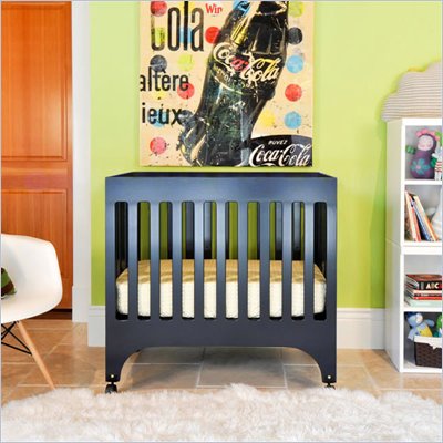 Babyletto Grayson Mini Crib with Pad in Navy