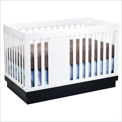 Babyletto Harlow 3-in-1 Convertible Baby Crib in Two-tone White and Navy