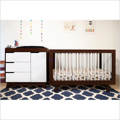 Babyletto Hudson 3-in-1 Convertible Crib in Two-Tone Espresso & White