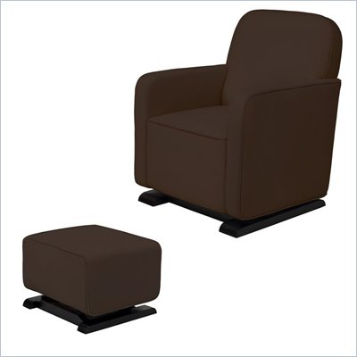 Babyletto Kyoto Glider and Ottoman in Mocha