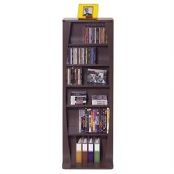 Atlantic Inc Canoe Multimedia Wood Cabinet For 231 CDs Or 115 DVDs In Espresso