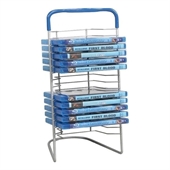 Atlantic Inc 16 Blu-Ray Nestable Tower in Silver and Blue