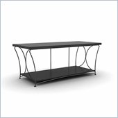 Atlantic Nuvo 2 Tier Black Metallic Frame TV Stand with Black Top