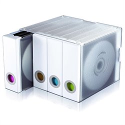 Atlantic Parade Disc Holder Categorize 96 CDs or DVDs In Color Coded White Binder
