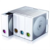 Atlantic Inc Parade Disc Holder Categorize 96 CDs or DVDs In Color Coded White Binder