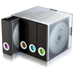 Atlantic Parade Disc Holder Categorize 96 CDs or DVDs In Color Coded Black Binder