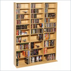 Atlantic Oskar 1080 Media Tower Wood Cabinet In Maple