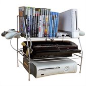 Atlantic Inc Game Depot Wire Gaming Rack For Youth Room in Silver