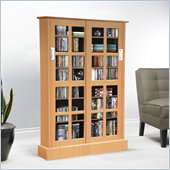 Atlantic Inc Windowpane Cabinet With Sliding Glass Doors In Maple 