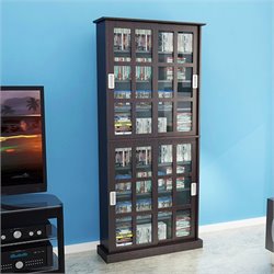 Atlantic Inc Windowpane Media Cabinet in Espresso