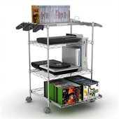 Atlantic Inc Gamekeeper 4 Tier Wire Gaming Tower in Silver