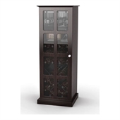 Atlantic Inc Windowpane 24 Wine Cabinet In Espresso