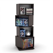 Atlantic Inc Rotating Cube 216 Disc Media Tower in Espresso