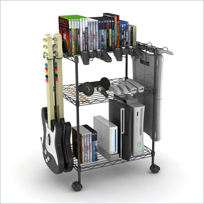 Atlantic Inc Three Tier Game Cart In Black