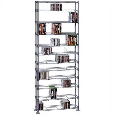 Atlantic Inc Max Steel 12 Tier Media Rack - 864 CD 450 DVD