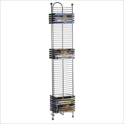 Atlantic Inc Nestable 52 DVD or Blu-Ray Tower In Gunmetal